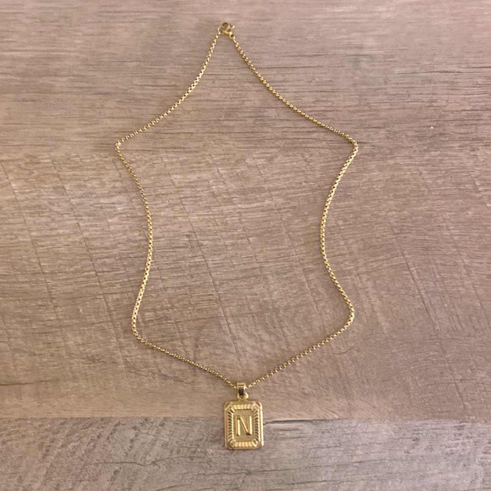 N Gold Necklace
